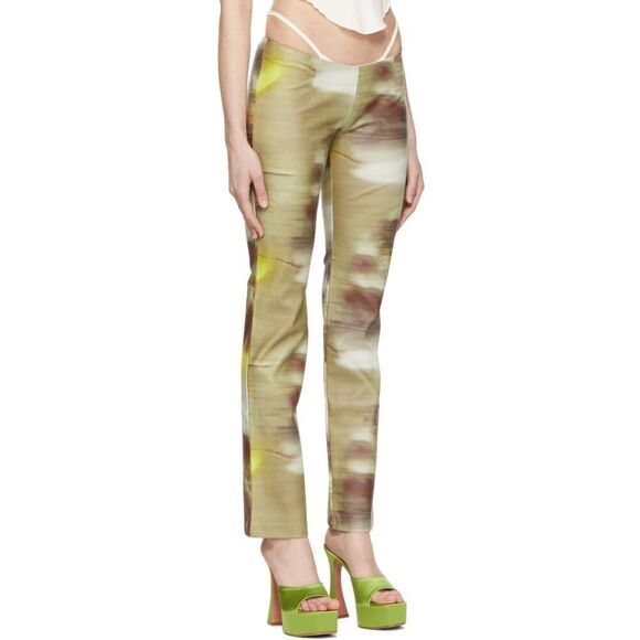 Miaou SSENSE MULTICOLOR REX TROUSER MOTION Low-Rise Flare Pants size XS NWT $255 - Picture 4 of 8